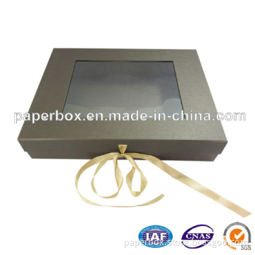 Foldable Paper Box with Ribbon Closure for Bedding Articles